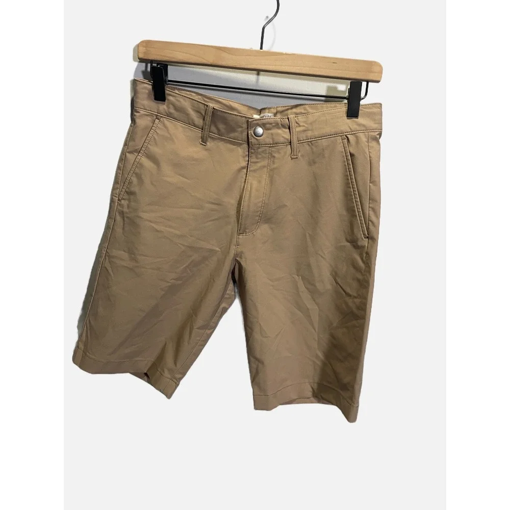 Crewcuts Performance Shorts Boys 16 Tan Khaki Chino School Uniform Preppy Casual